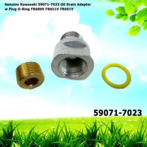 Genuine Kawasaki 59071-7023 Oil Drain Adaptor w Plug O-Ring FR600V FR651V FR691V