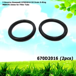 2 Genuine Kawasaki  670D2016 Oil Drain O-Ring M88478 16mm for Filler Tube
