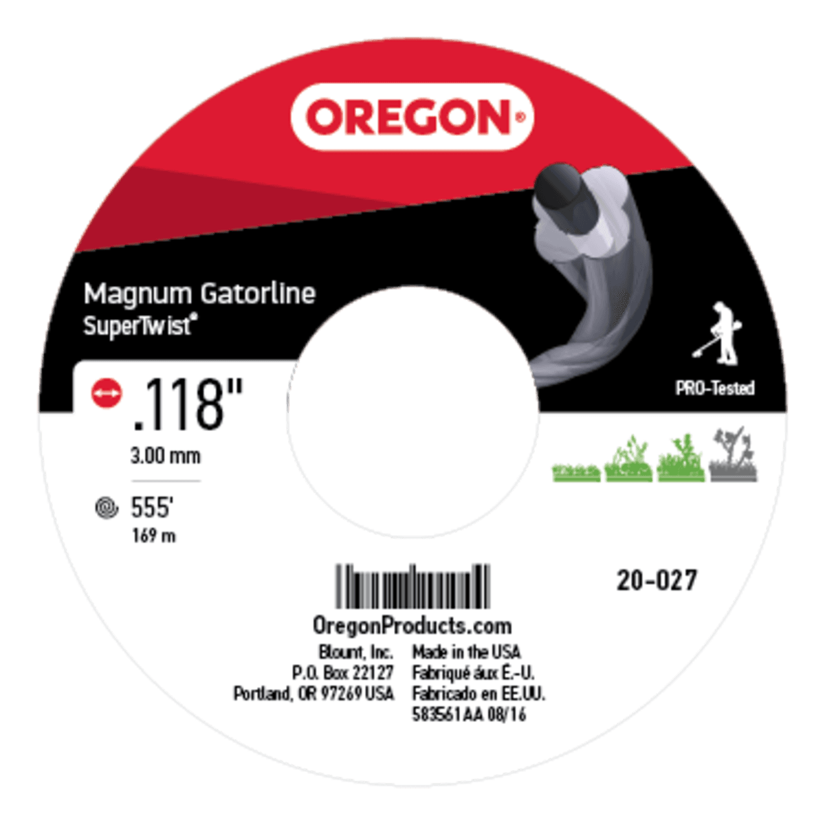Oregon 20-027 Magnum Gatorline Supertwist Trimmer Line, .118" x 555' - Image 3