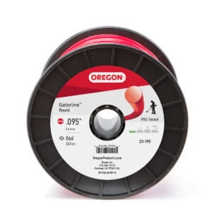 Oregon 23-195 Gatorline Red Round Trimmer Line, .095" x 866' 3lb Spool
