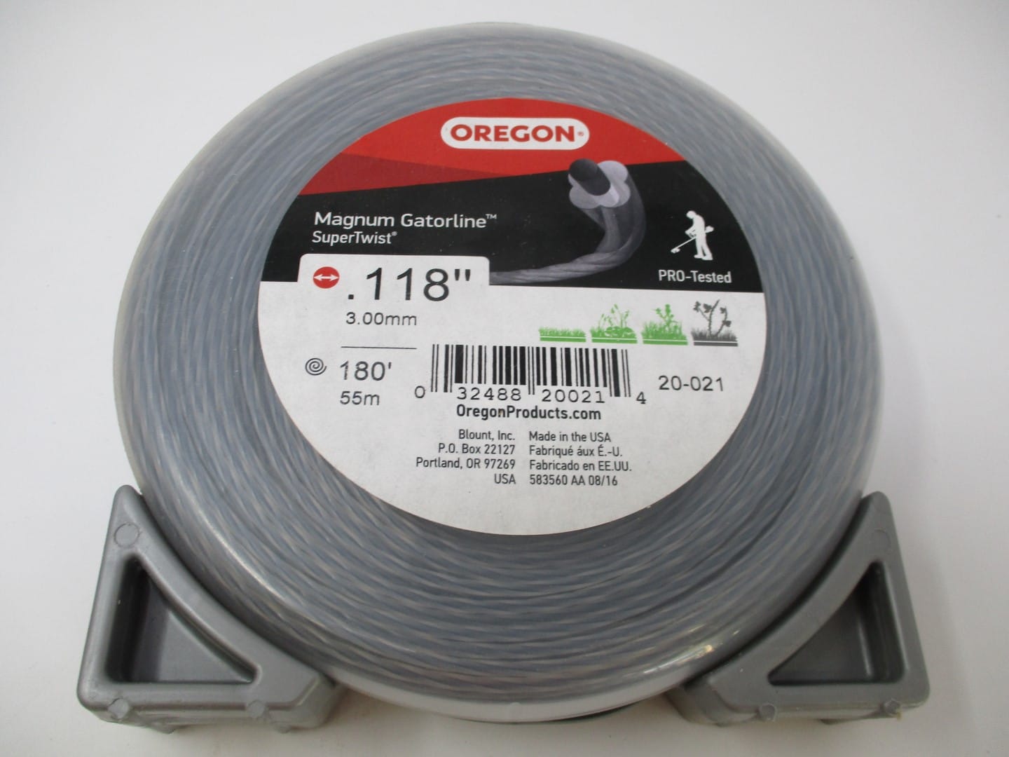 Oregon 20-021 Magnum Gatorline Supertwist Trimmer Line, .118" x 180'