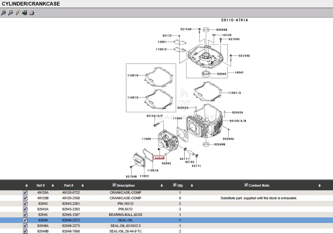Genuine Kawasaki 92049-2272 Valve Oil Seal for FJ180V Toro TimeMaster 30" - Image 5
