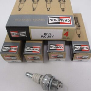 4 Genuine Champion 863 RCJ8Y Nickel Spark Plug Copper Plus Chainsaw