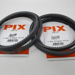 2 Pix AX59 ½” X 61” Cogged V-Belt Industrial 1/2 X 61