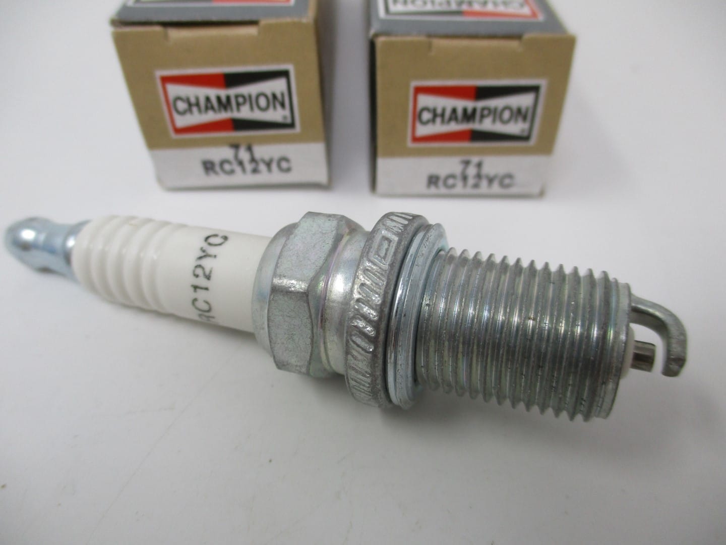 2 Genuine Champion Spark Plugs RC12YC 71G Copper Plus Nickel RC12 Cross NGK BKR5E 7938 - Image 3