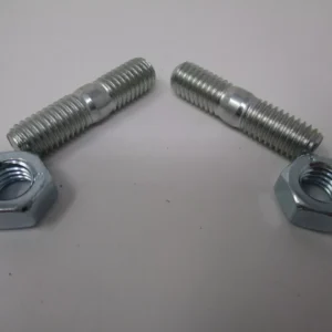 2 Genuine Kawasaki 172BA0818 Double End Exhaust Bolts Stud 8x18 mm with Nut M8-1.25