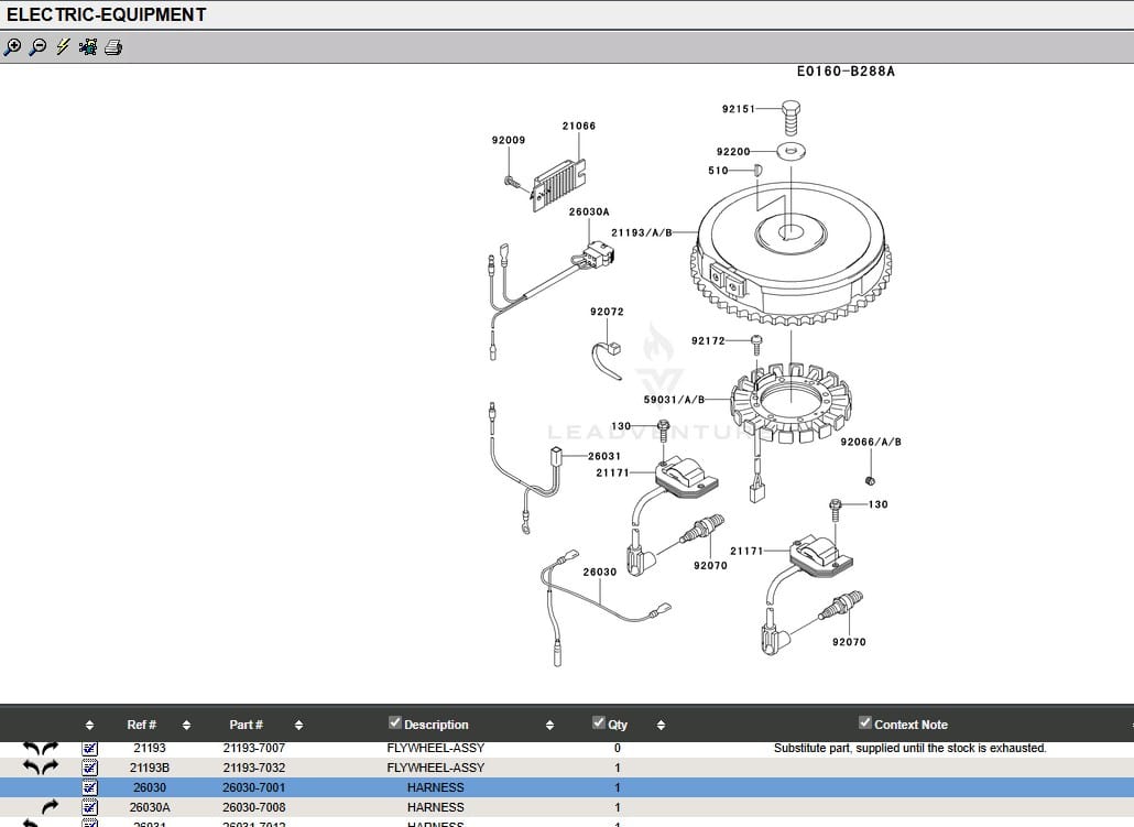 Genuine Kawasaki 26030-7001 Wire Harness FH541V FH580V FH601D FH680D FH721D - Image 5
