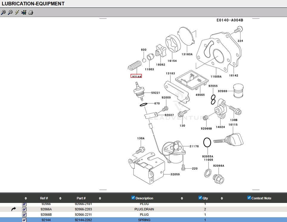 Genuine Kawasaki 92144-2202 Oil Pump Spring FE290D FE350D FE400D Golf Cart Car - Image 4