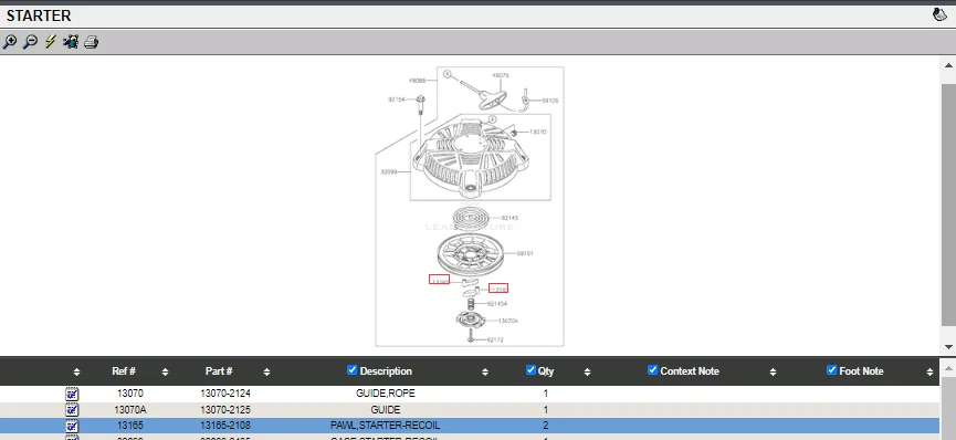 Genuine Kawasaki 13165-2108 Pawl FJ180V Starter For Recoil Fits 59101-2128 - Image 5