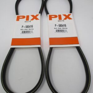 2-pack Pix P-585416 auger drive V-belt made with virgin rubber for Murray Craftsman snowblower